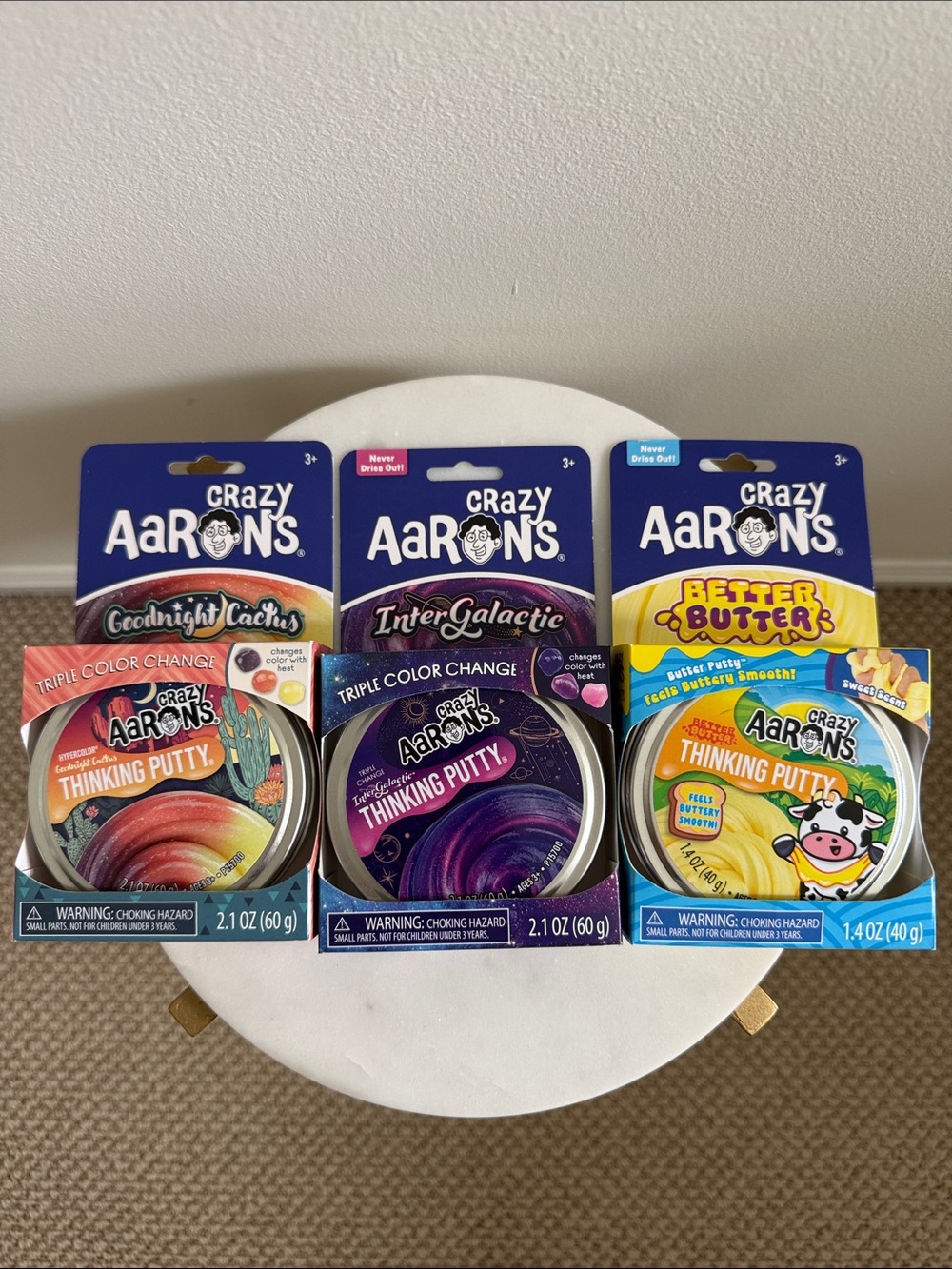 Crazy Aaron’s Thinking Putty, set of 3